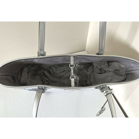 New Michael Kors Jet Set Girls Medium Carryall Tote Bright White Multi - Picture 5 of 6